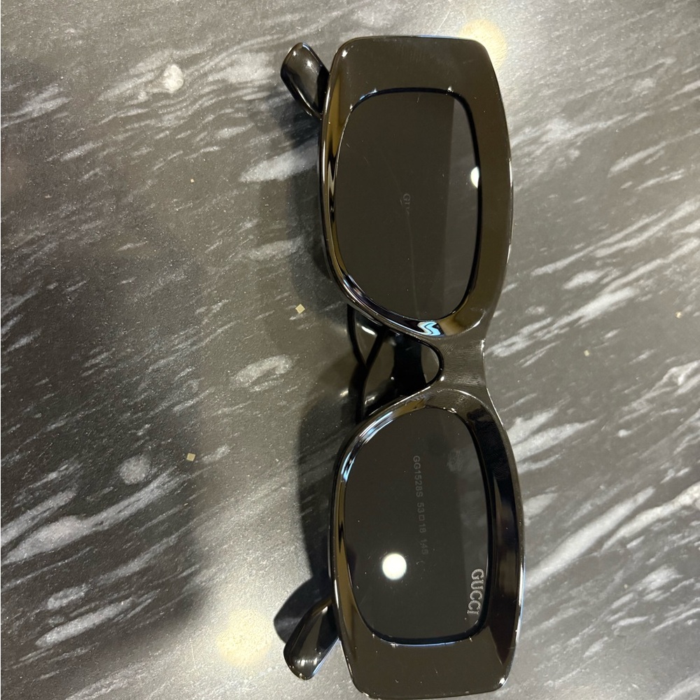 Gucci Black Rectangular Sunglasses - image 1